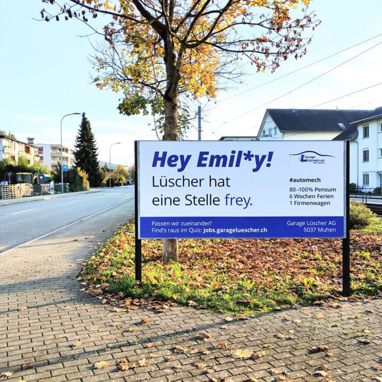 Workz für Garage Lüscher AG: Hey Emil*y! Lüscher hat eine Stelle frey.